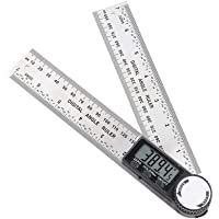 Buscador de Angulo Digital de 0-200 mm- Regla de Calibrador de Inglete de Indicador de Angulo- Transportador de Acero…